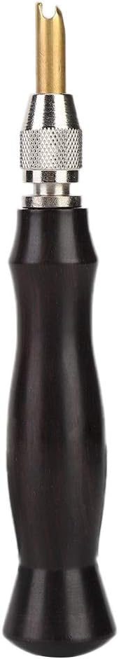 cersalt Leather Edge Creaser Sandalwood Handle Edge Sealer Tool w/ 4 Heads