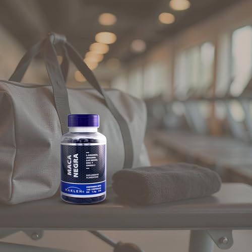MACA NEGRA TESTO UP - Maklen Maca Negra con Arginina, Zinc y Omega 3 - Suplemento para Energia, Vitalidad y Rendimiento Masculino - 140 Softgels de 1,300 mg