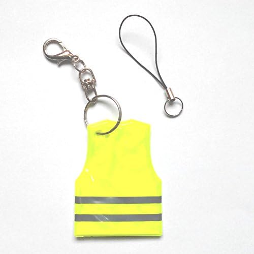 Treading(TM) Vest model Reflective pendant,Reflective keychain for visible safety dangled on bag,mobile phone,clothing,