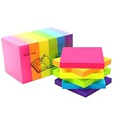 Vanpad Sticky Notes 3x3 Inches,100 Sheets/Pad,12 Pads/Pack,Bright Colors Self-Stick Pads