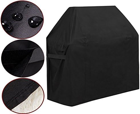 GoProver BBQ Gas Grill Cover, fits up to 58" L x 24" D x 48" H 600D Heavy Duty BBQ Gas Grill Cover for Genesis E and S Series Gas Grills Outdoor Barbeque Grill Covers Waterproof & Weather Resistant