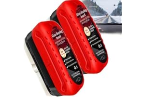 BeiBreeze 2PCS Car Glass Oil Film Cleaning Brush,Car Windshield Oil Film Cleaner,Universal Glass Cleaning Board with 100ML Replenisher for Improves Clarity and Visibility