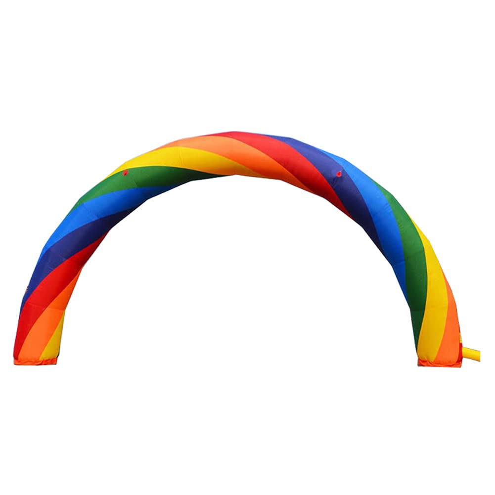 Photo 1 of E-Found Inflatable Rainbow Arch 20ft X 10ft Advertising Party Celebration Garden Decoration Arch Strengthen PU Coated Oxford for Event Entrance Rental Advertisement