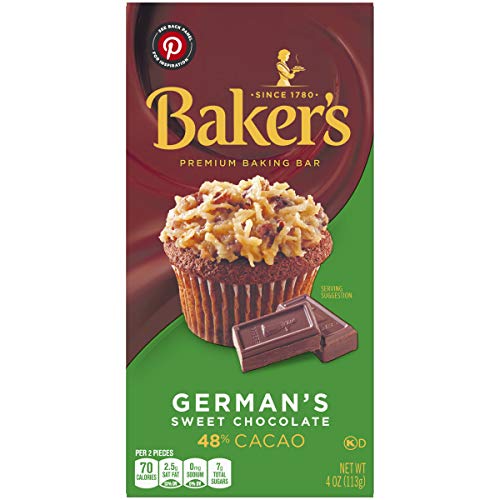 Baker's German's Chocolate, 4-Ounce Bars (Pack of 4)