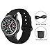 Compatible Samsung Gear S3 Frontier/Samsung Galaxy Watch 46mm Bands,22mm Silicone Breathable Replacement Strap Quick-Release Pin for Gear S3 Frontier Smart Watch (Black)