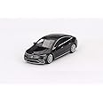 Diecast Model Car Compatible with Mercedes-Benz EQS Black Luxury Sedan 1:64 Scale Diecast Model Car by Mini GT MGT00694