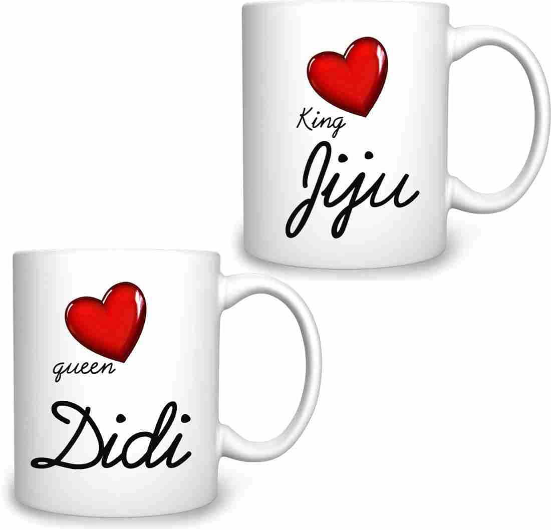 Buy THE SD STORE" Queen Didi & King Jiju" Printed Coffee Mug Gift for