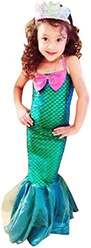 Sarah Go Little Girl's Halter Bowknot Mermaid Princess Dress Party Cosplay Costume