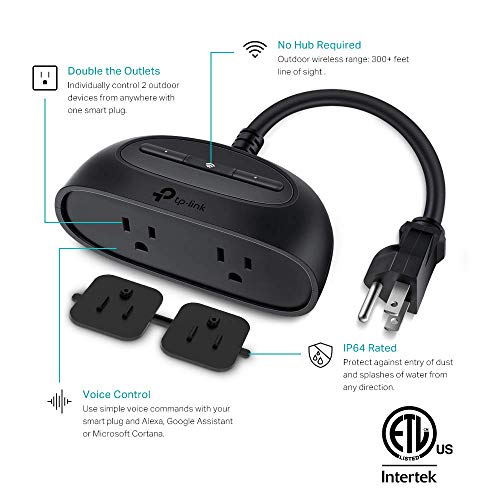 2 Kasa+Smart+Outlet+Outdoor+TP+Link
