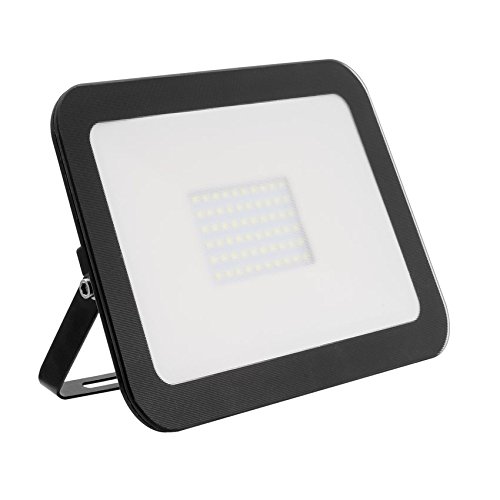 UKEW 30W LED Floodlight - Outdoor Security Lights Daylight 6500K with Frameless Black Toughened Glass and IP65 Waterproof Spotlight