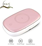 ProFaster Cell Phone UV-C Sanitizer, 3-in-1 Medical Grade Mobile Phone Sterilizer, Eliminates Bacteria&Germs - Fast Wireless Charger Works with iPhone Samsung or other Qi-enabled Devices, Rose-gold