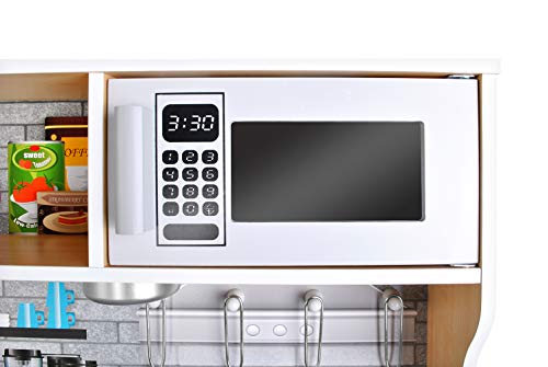 KRUZZEL Kinderküche aus Holz Zubehör Kochgeschirr mit Licht 9150, Farbe:Hellbraun – Bild 6