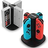 Fosmon Nintendo Switch Joy-Con Charging Dock, 4-in-1 High Speed Charger Station Stand with LED Indicators for Joy Con & Nintendo Switch Joy-Con NES Controllers (Switch Wireless Version only)