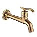 HARPOON Antique Brass Lever Handle Laundry Bathroom Wall Mount Washing Machine Faucet Outdoor Garden Hose Single Cold Tap (Long)