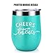 Cheers Bitches - Bachelorette Party Decorations - Funny Lady Night, Girls Weekend Trip, Holiday, Christmas, Birthday Wine Gifts for Women, Friends, BFF, Sister, Coworker, Her - Coolife Wine Tumbler