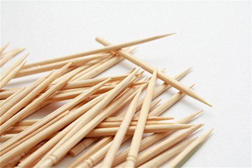 NiceGo Bamboo Toothpicks and Dispenser, 500 Pieces of Toothpicks Per Dispenser, Total 1000 Pieces, 2 Cases in One Package