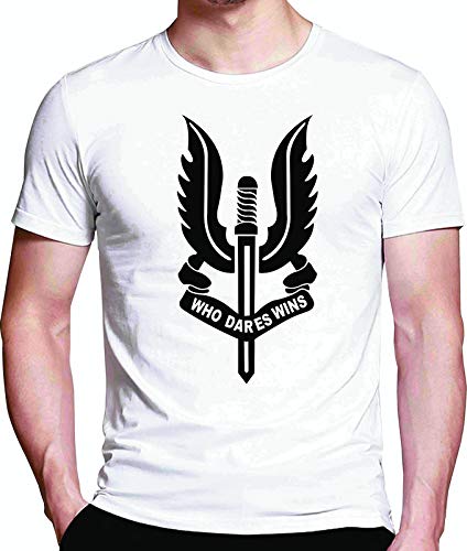 Buy Fashion Designs New Edition of Balidan Who Dares Wins Mens Halfsleeve Round Neck Printed T 