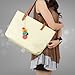 Retro Fashion Women's Tote PU Leather Shoulder Bag Handbag Shopper (Candy Color/White)