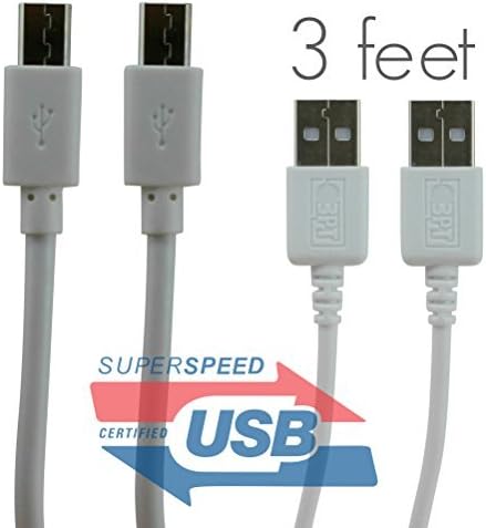 Micro USB Charger Cable [2-Pack, 3 ft] - BestPowerTech Certified Android Charge Sync Cables - Premium Quality, Fastest, 100% Guaranteed