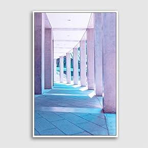 Framed Canvas Wall Art for Living Room, Bedroom Colorful Corridor Canvas Prints for Modern Home Decoration Ready to Hang - 16"x24" inches