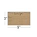 Recipe Cards - Size 3x5 - Small Kraft Brown Lined Kitchen Note Card for Recipe Box - Set of 50