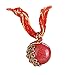 Doinshop Luxury Women's Bohemian Rhinestone Necklace Peacock Gem Pendant Statement (red) by Doinshop