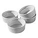 Cinf White 10 oz Set of 4 Souffle Dishes Ramekins Oven Microwave Safe Bowls Creme Brulee Sauce Cups for Baking Cooking Porcelain Individual Serving Size for Desserts, Sides & More