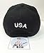 aesthetinc Patriotic American Flags Print Baseball Cap (Black)
