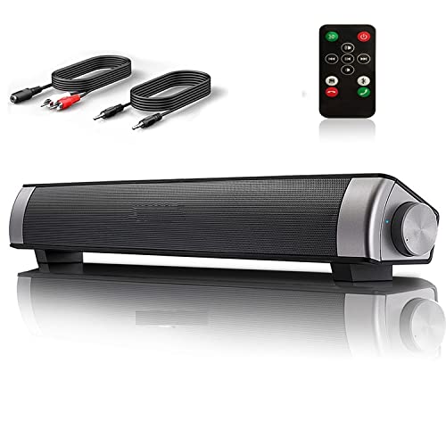 USB Wireless Soundbar Bluetooth 4.2, Wireless Stereo Subwoofer Surround Soundbox Speaker, Home Theatre Soundbar with Remote Control, TF Card for PC, Laptop, TV, Smartphone, Tablet, MP3.
