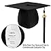 Unisex Adult Matte Graduation Cap Graduation Hat with Tassel Adjustable for High School and College (Black 1)