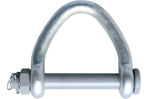 YELLOW LIFTING 2" Web Sling Shackle Clevis w/Safety Nut HDG for Lifting Sling Straps WLL 8050 LBS Breskng Strength 32200 LBS