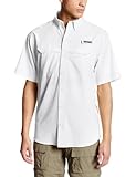 Columbia Men's Low Drag Offshore Short Sleeve Shirt, White, Medium