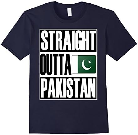 Men's Teecastle Straight Outta Pakistan Quality Flag T-Shirt Large Navy