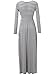 JayJay Women Stripe Print Long Sleeve U-Neck Tie Waist Maxi Casual Dress with Pocket