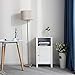 VASAGLE Bathroom Floor Storage Cabinet with Single Door Adjustable Shelf White UBBC45WT