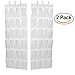 Yiwu Joyful Commodity Factory 2 Pack - Over The Door Shoe Organizer, 24 Pockets, White