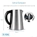 Electric Kettle by BESTEK - Fast Boiling Hot Water Tea Kettle, 18/10 Stainless Steel BPA-Free, Cordless 1500W 1.7L, Boil-Dry Protection, Auto Shut-off
