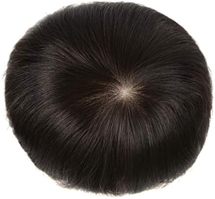 Men Swiss Lace Front Wig Toupee Human Remy Hair Replacement Prosthesis Hairpiece Wigs For Men (8"x10"Inch, Natural Color)