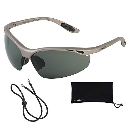 voltX 'CONSTRUCTOR' POLARIZED Plano Regular Lens Safety Glasses/Cycling Sports Glasses UKCA & CE EN166F certified with safety cord + UV400 anti fog coated lens โ image 1