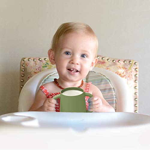 Silicone Training Cup for Infants and Toddlers Heat Resistant, Two
