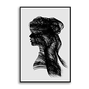 Framed Canvas Home Artwork Decoration Portrait Canvas Wall Art for Living Room, Bedroom - 16x24 inches