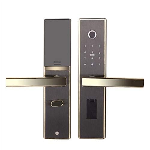 HXYL Electronic Smart Door Lock, Keyless Entry Touchscreen Lock Password Swipe, Semiconductor Electronic Lock, Electric Touch Screen Door Lock,Squarebronze