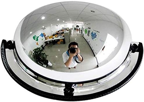 mirror Outdoor Traffic Wide-Angle Lens,Security Mirror Dome Half Dome Mirror, 90 Degree Viewing Angle Safety Security for Supermarket The Mall Subway Station Parking Lot,40cm