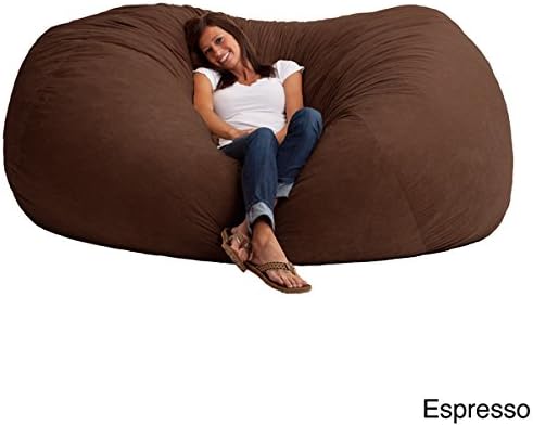 Wonderful And Comfortable FufSack Memory Foam Microfiber 7-foot XXL Espresso Brown Bean Bag Chair + E-book Gift*