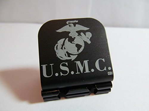 U.S.M.C. With EGA Laser Etched Hat Clip Black