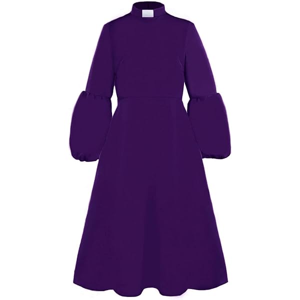 HULIJA Church Clergy Dress for Women Flared Sleeves Loose Elegant Gown  Clergy Maxi Dress Church Pastor Robes Purple Medium at Amazon Women's  Clothing store