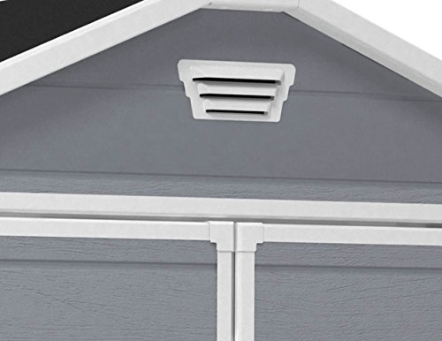 KETER/Chalet-Jardin 12-929562 Premium 65 Abri Double Porte avec Fenêtres Résine Gris 185 x 152 x 226 cm