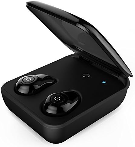 PinPle Bluetooth Wireless Headset Mini Invisible Headphone with Charger Case Waterproof & Sweatproof Earbuds with Charging Box for Swimming Running Riding (Earphone)