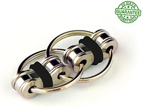 Flippy Chain Fidget Toy Relieve Sensory Flappy Hand Stress Anxiety Reducer for Autism ADD ADHD Keep Hands Fingers Busy Quit Smoking And Nail Biting For Adults Kids and Children Prime By Ombrace