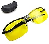 Night Vision Glasses | Protected Polarized HD for Safe Night Driving and Ultra Enhanced Vision, Lightweight Frame with Stylish Unisex Design